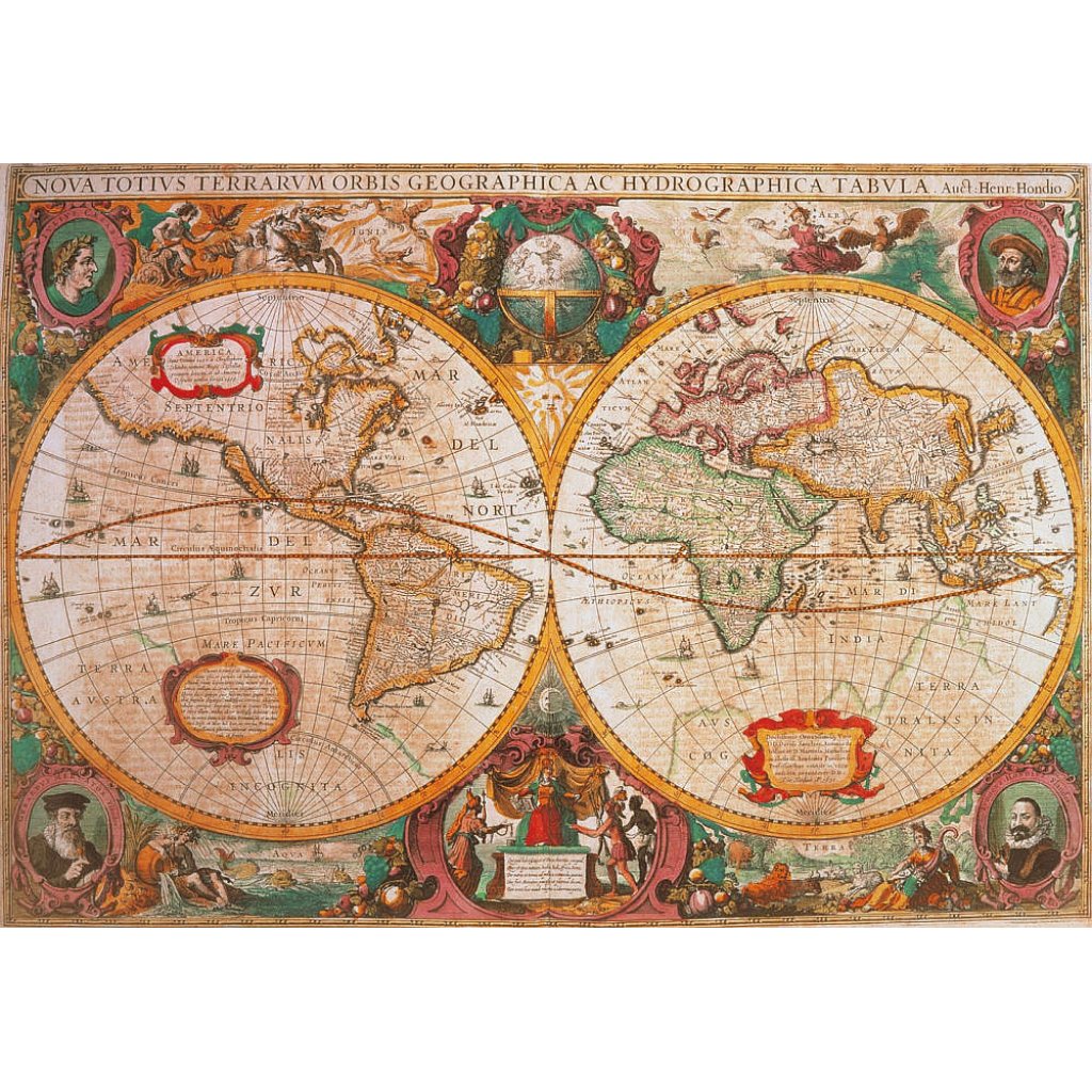 Puzzle 31229 Antická mapa světa 1000 dílků 