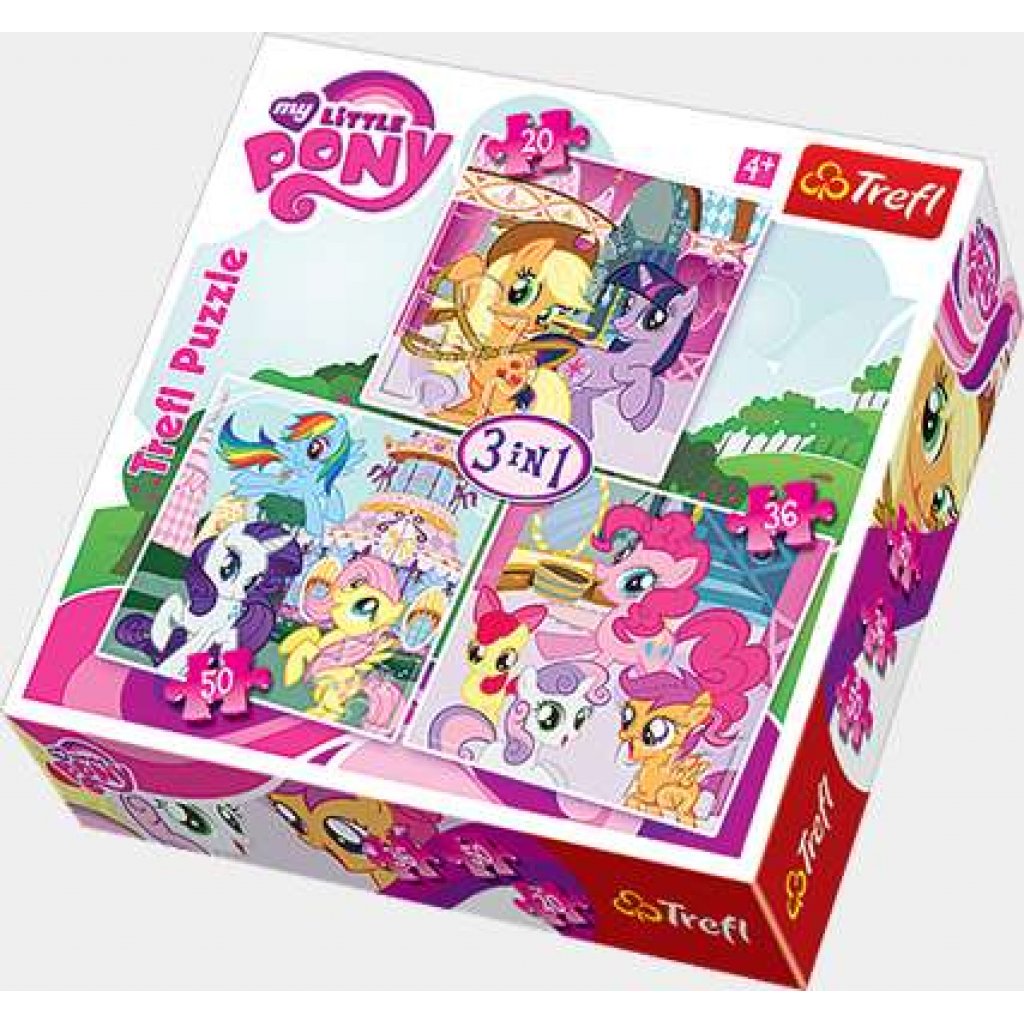 Puzzle 34190 - My little Pony 3 v 1, dílky 20 , 36, 50