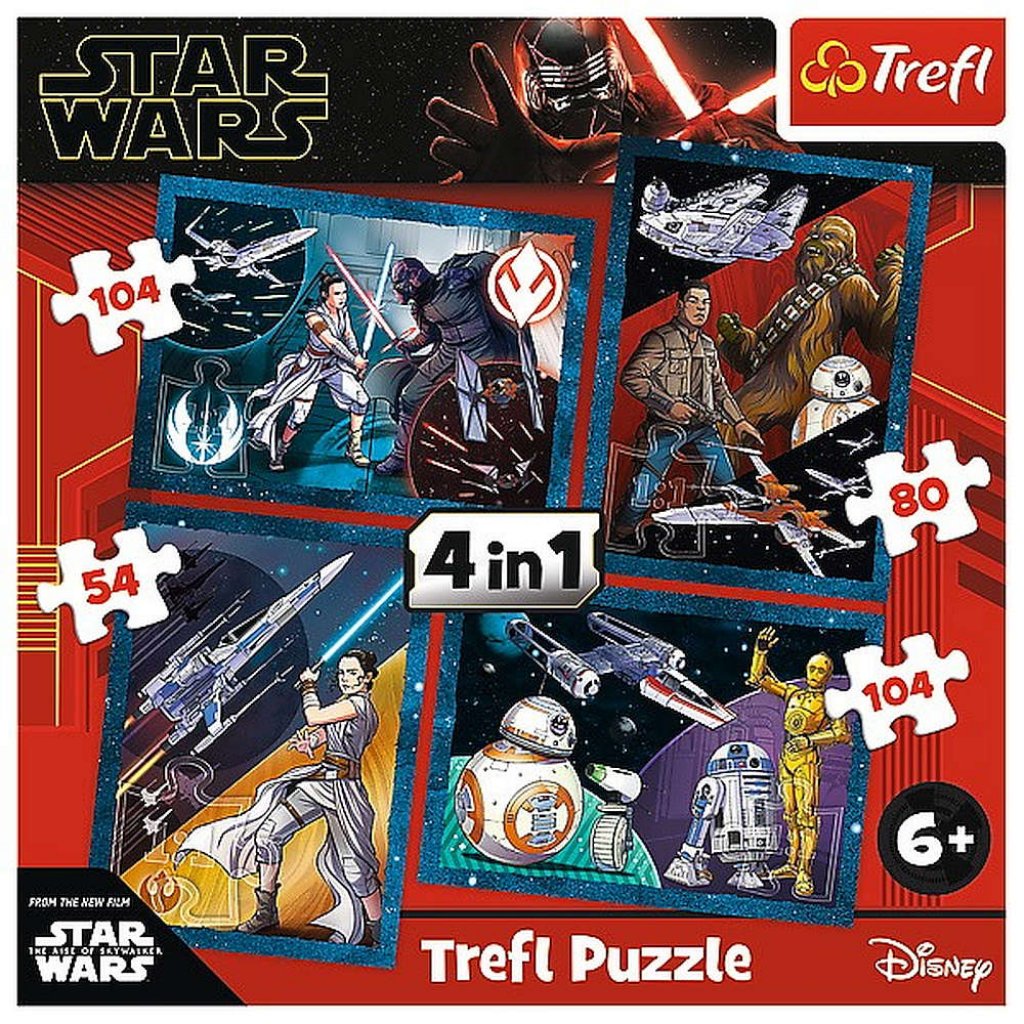 Puzzle 34326 Star Wars 4 v 1, 35, 48, 54, 70 dílků