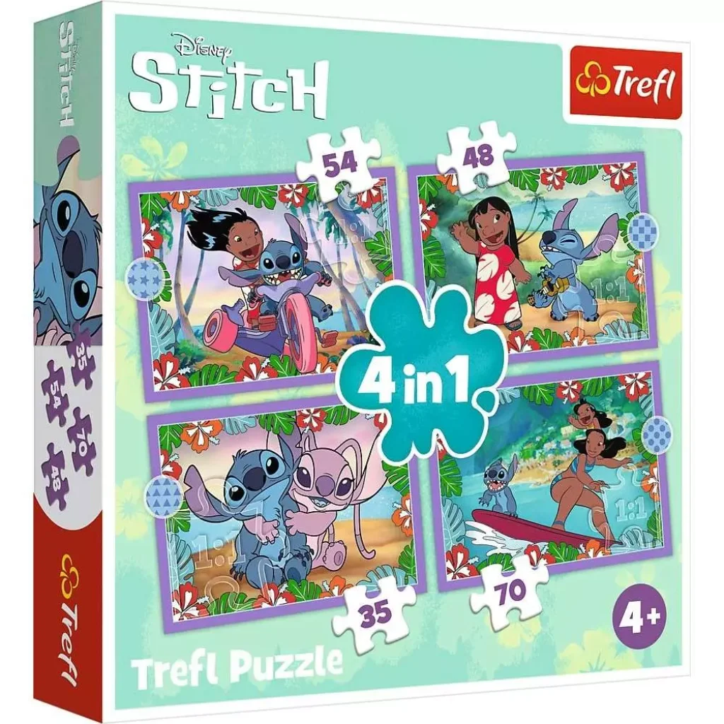 Puzzle 34633 Lilo a Stitch 4 v 1, 35, 48, 54, 70 dílků