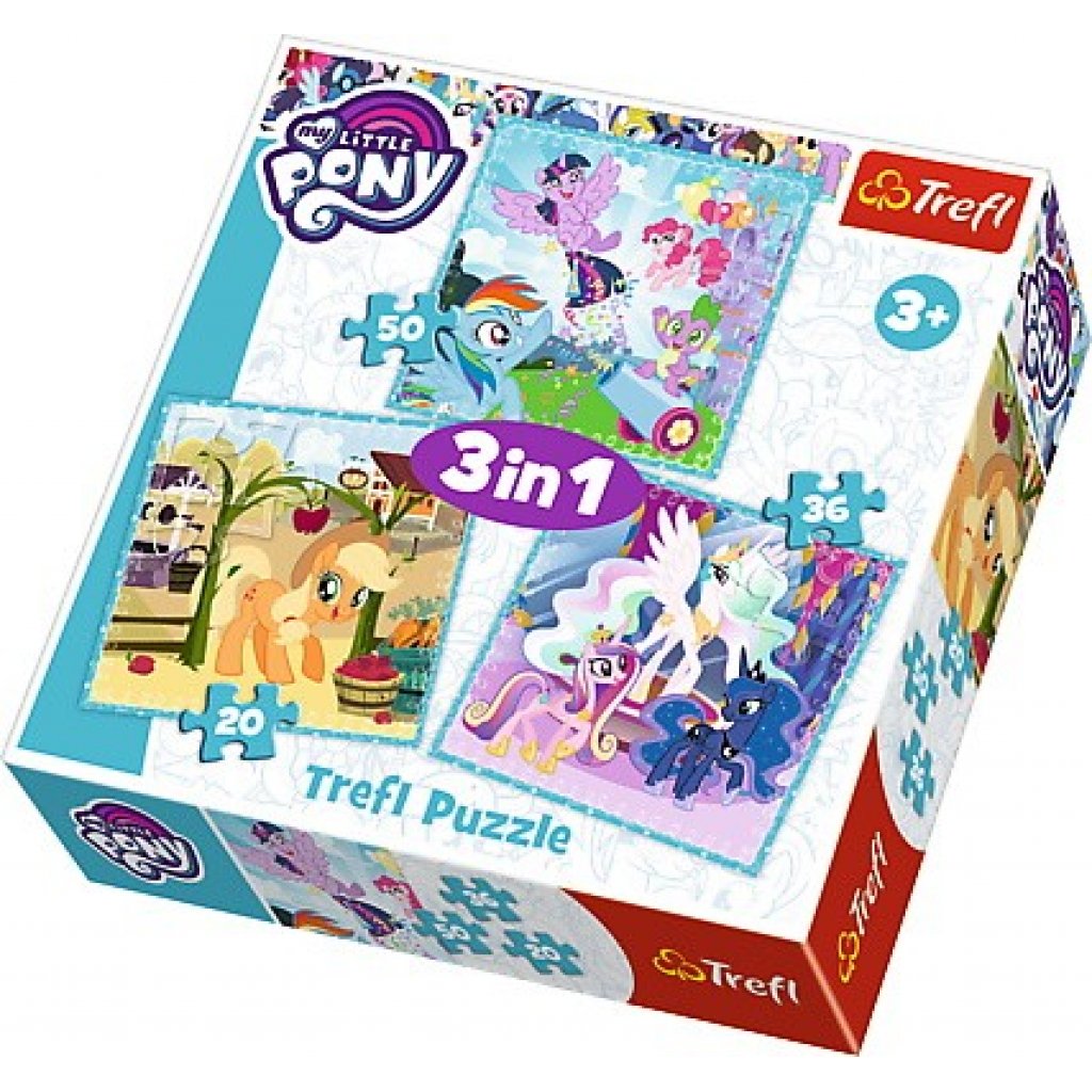 Puzzle  34843 My little Pony, Luna 3v1, 20, 36, 50 dílků