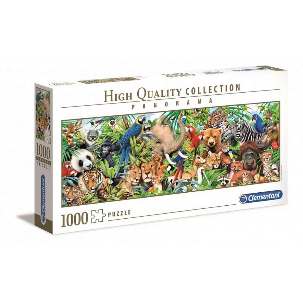 Puzzle 39517 Divoká zvířata panorama 1000 dílků