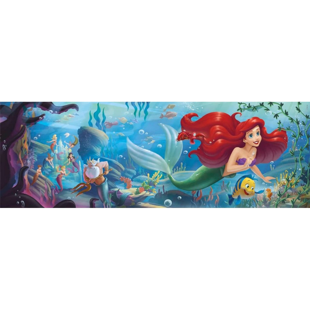 Puzzle 39658 Mořská víla Ariel panorama 1000 dílků