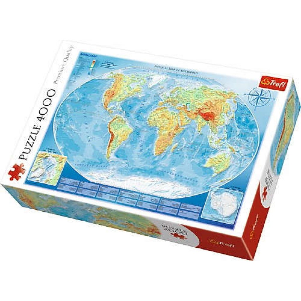 Puzzle 45007 Velká mapa světa 4000 dílků