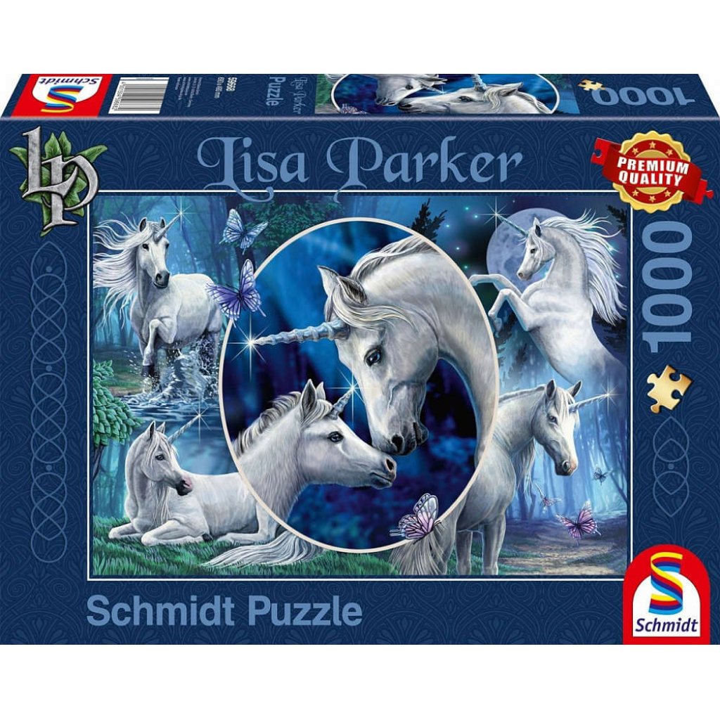 Puzzle 96682 Lisa Parker, Jednorožci 1000 dílků 