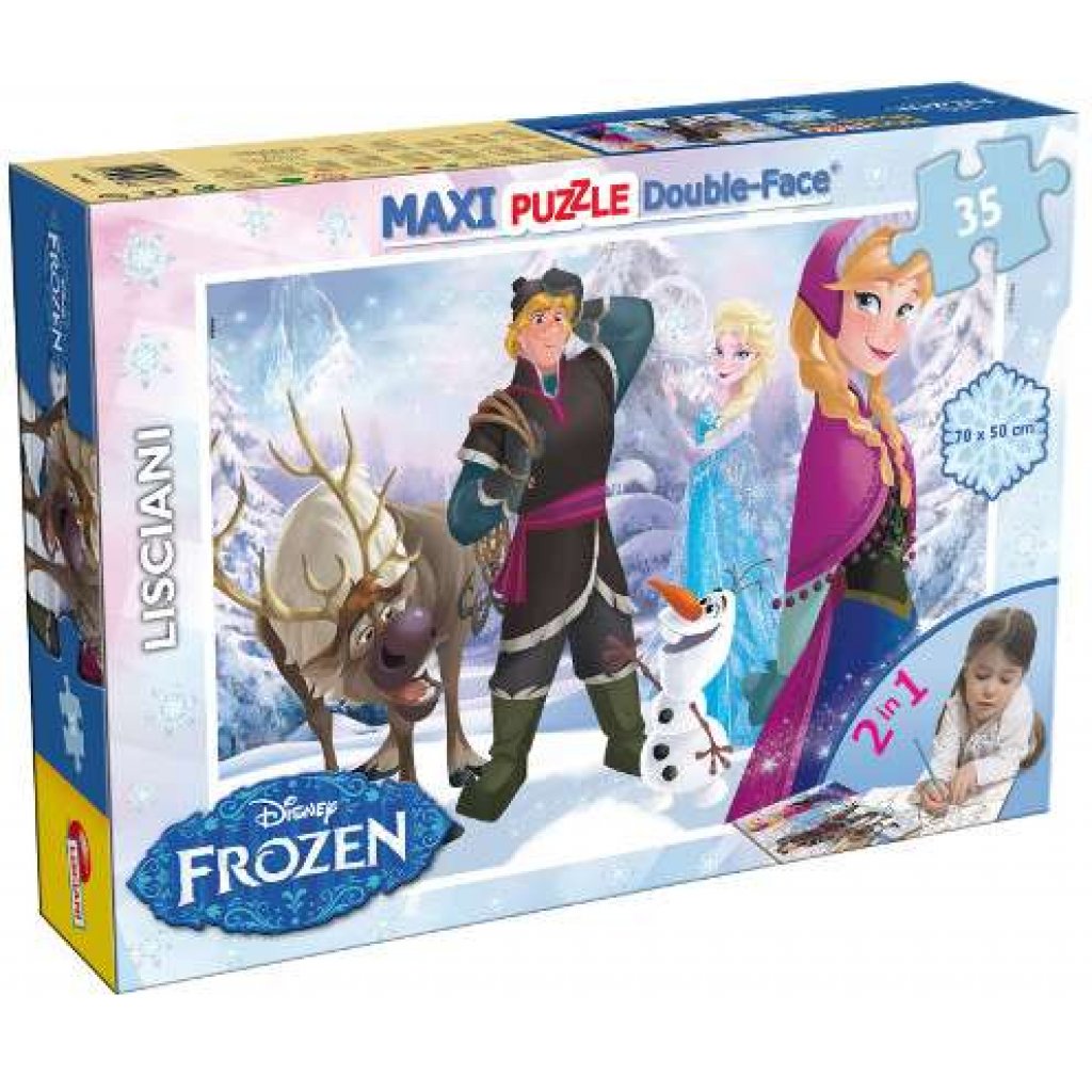 Puzzle oboustranné 46867 - Frozen, Ledové království - 35 dílků MAXI