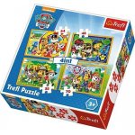 Puzzle 34307 PAW Patrol, Psí tlapková patrola 4 v 1, 35, 48, 54, 70 dílků