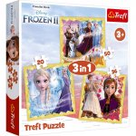 Puzzle 34847 Frozen 2, Síla Elsy a Anny 3 v 1, 35, 48, 54, 70 dílků