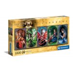 Puzzle 39598 Anne Stokes, draci panorama 1000 dílků