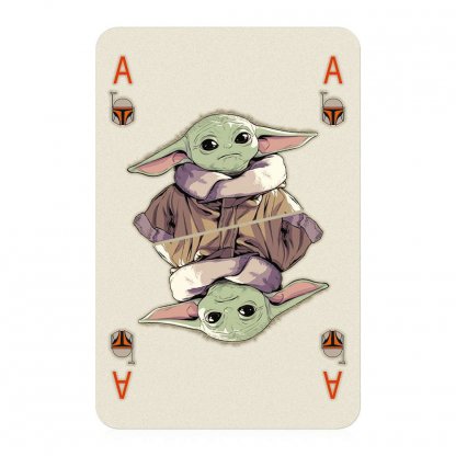 Hrací karty Waddingtons 43427 Star Wars, Mandalorian Baby Yoda 2