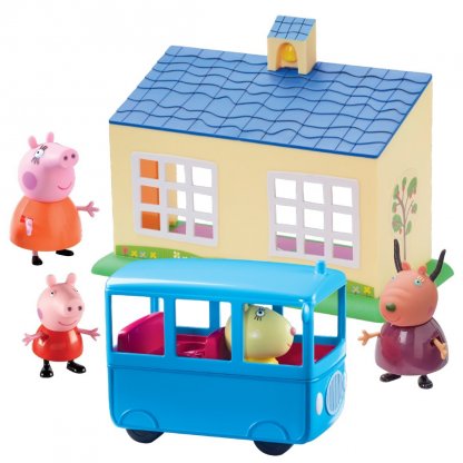 Hrací set Peppa Pig 65935 - škola a autobus 