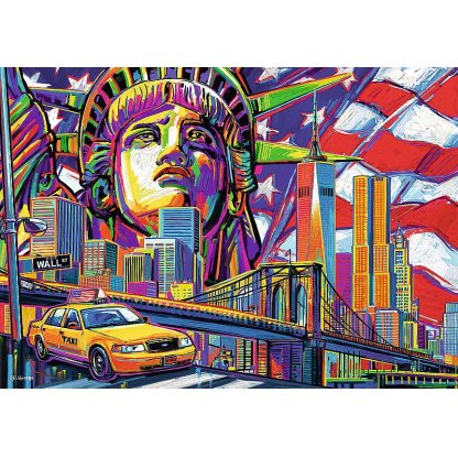 Puzzle 10523 New York barevná koláž 1000 dílků 2