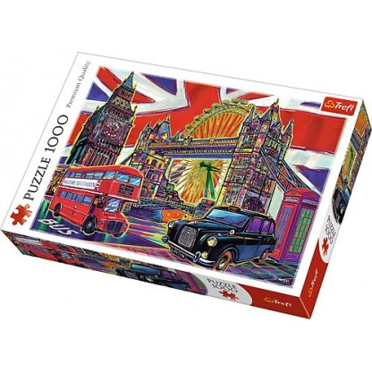 Puzzle 10525 Londýn barevná koláž 1000 dílků