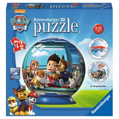 Puzzle 121861 Paw Patrola, Psí tlapková patrola puzzleball 72d 