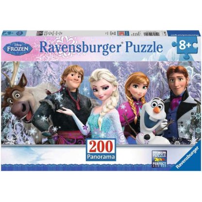 Puzzle 128013 - Ledové království Frozen - 200 dílků panorama