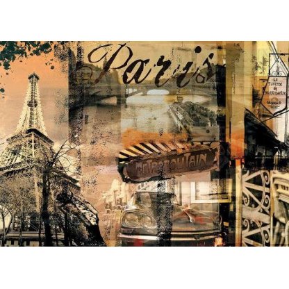Puzzle 157297 - Vzpomínky z Paříže - 1000 dílků