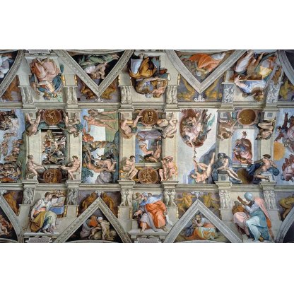 Puzzle 17429 Fresky Sixtinské kaple 5000 dílků 2