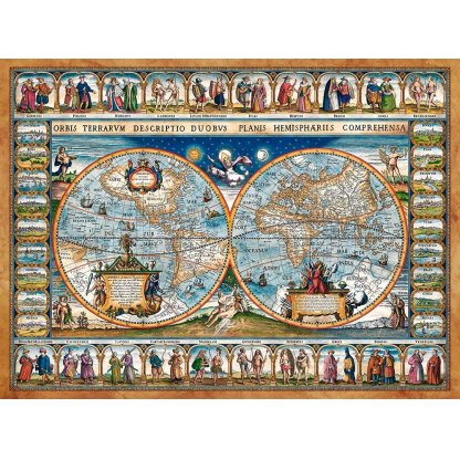 Puzzle 200733 Mapa světa 1693 - 2000 dílků