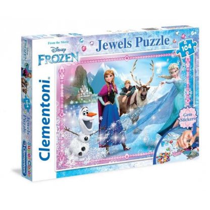Puzzle 20133 - Frozen - Ledové království s ozdobami - 104 dílků 