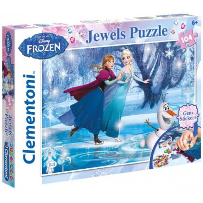 Puzzle 20601 - Frozen s drahokamy - 104 dílků