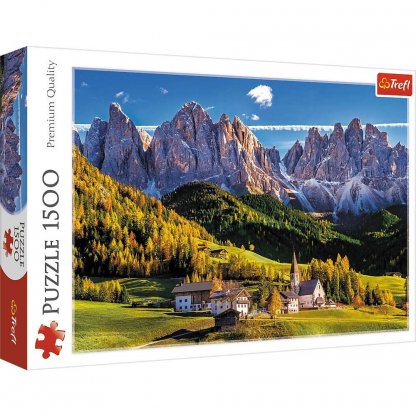 Puzzle 26163 Val di Funes Dolomity - 1500 dílků