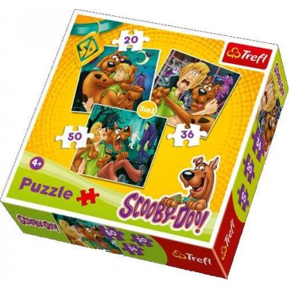Puzzle 34145 - Scooby Doo 3 v 1, dílky 20 , 36, 50