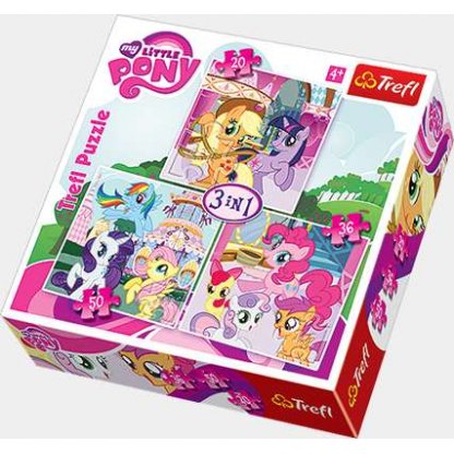 Puzzle 34190 - My little Pony 3 v 1, dílky 20 , 36, 50