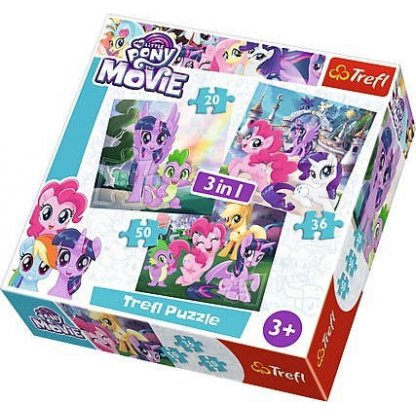 Puzzle 34823 - My little Pony 3 v 1, 20 , 36, 50 dílků