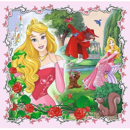 Puzzle  34842 Princezny Locika, Ariel 3v1, 20, 36, 50 dílků