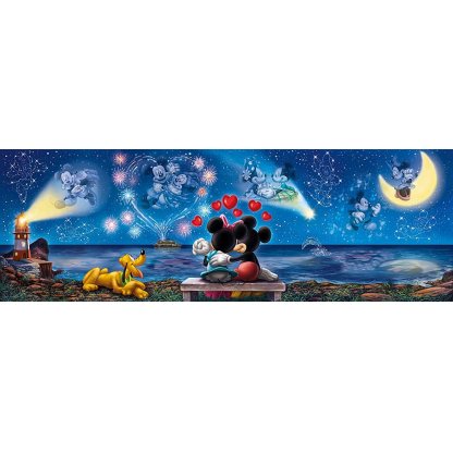 Puzzle 39449 Disney Mickey a Minnie panorama  1000 dílků