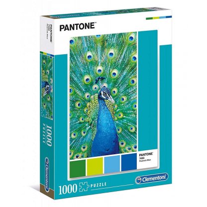 Puzzle 39495 Pantone - Modrý páv 1000 dílků