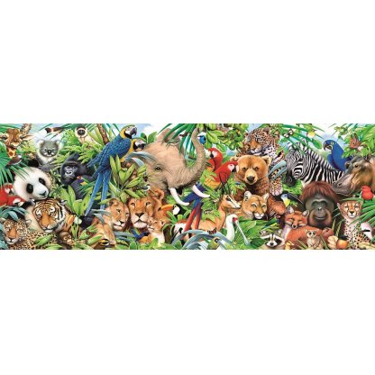 Puzzle 39517 Divoká zvířata panorama 1000 dílků 2