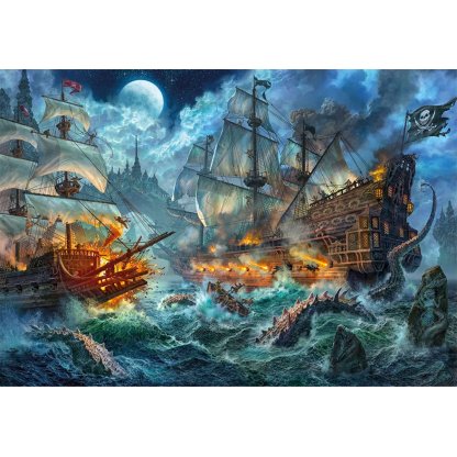 Puzzle 39777 Bitva pirátů 1000 dílků 2