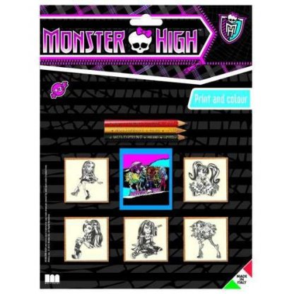 Razítka 5869 s poduškou Monster High 5 ks