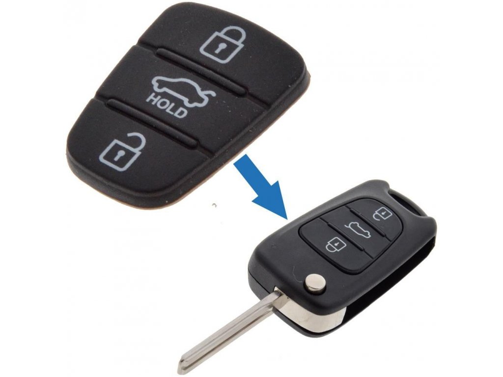 Náhr. tlačítka klíče Hyundai, Kia, 3-tlačítkový