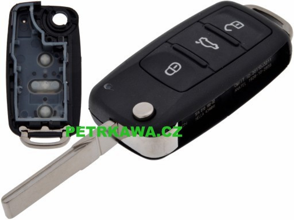 Obal klíče klíč VW touareg tiguan touran 3-tlačítka ptw