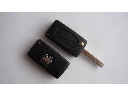Náhradní obal  klíče Peugeot 407 - 3 tl. - světlo 100%