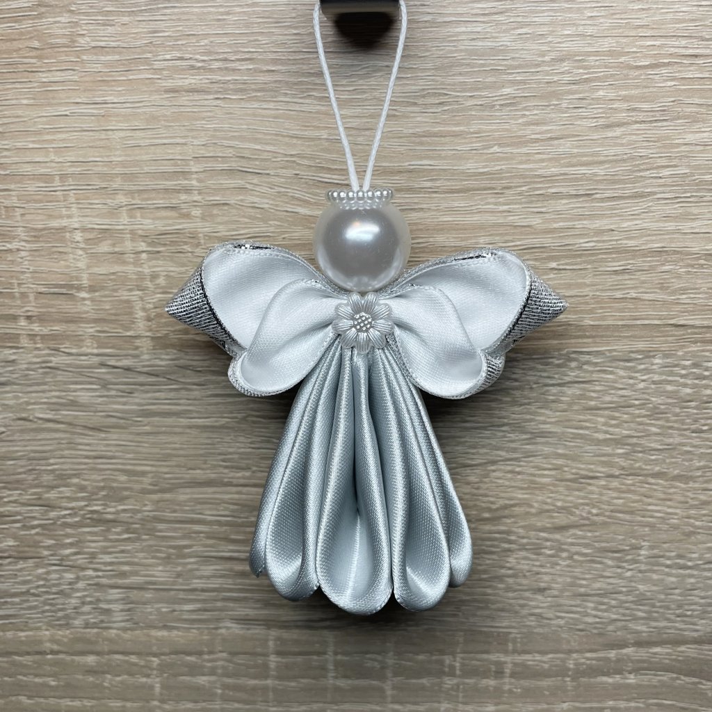 Angel kanzashi - silver