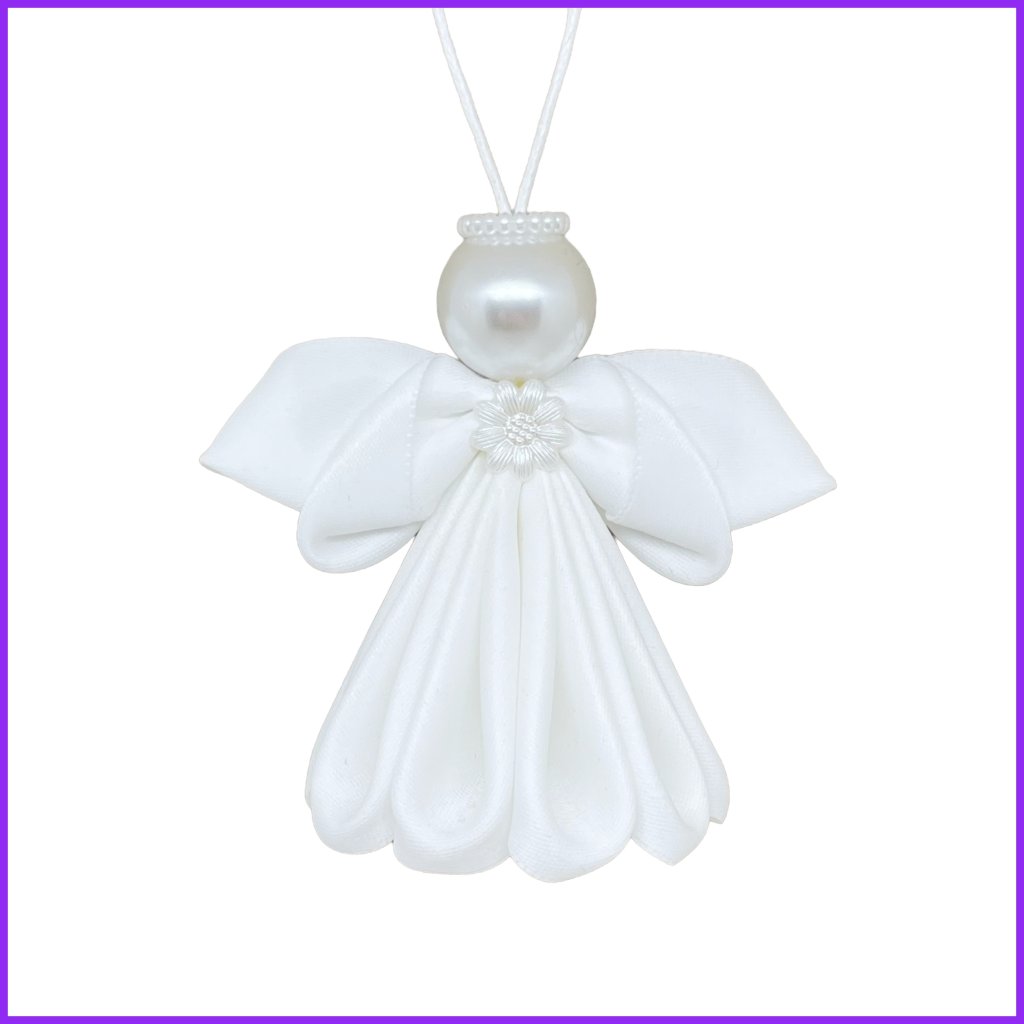 Angel kanzashi - white matte