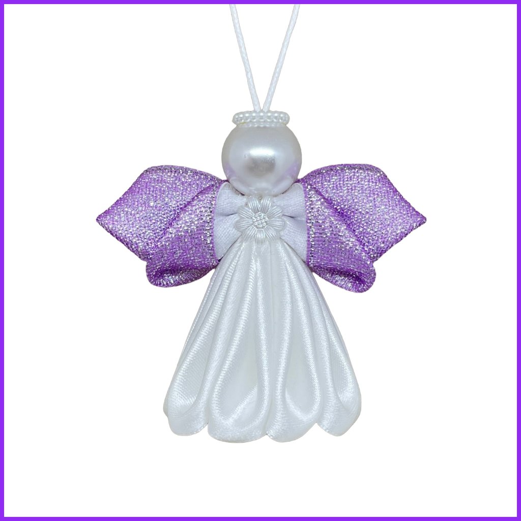 Angel kanzashi - purple