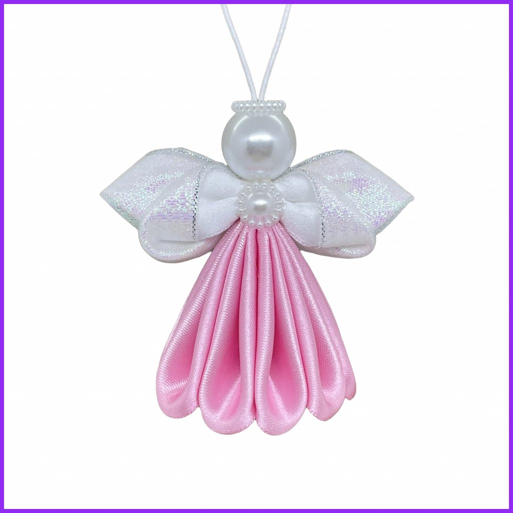 Angel kanzashi - light pink