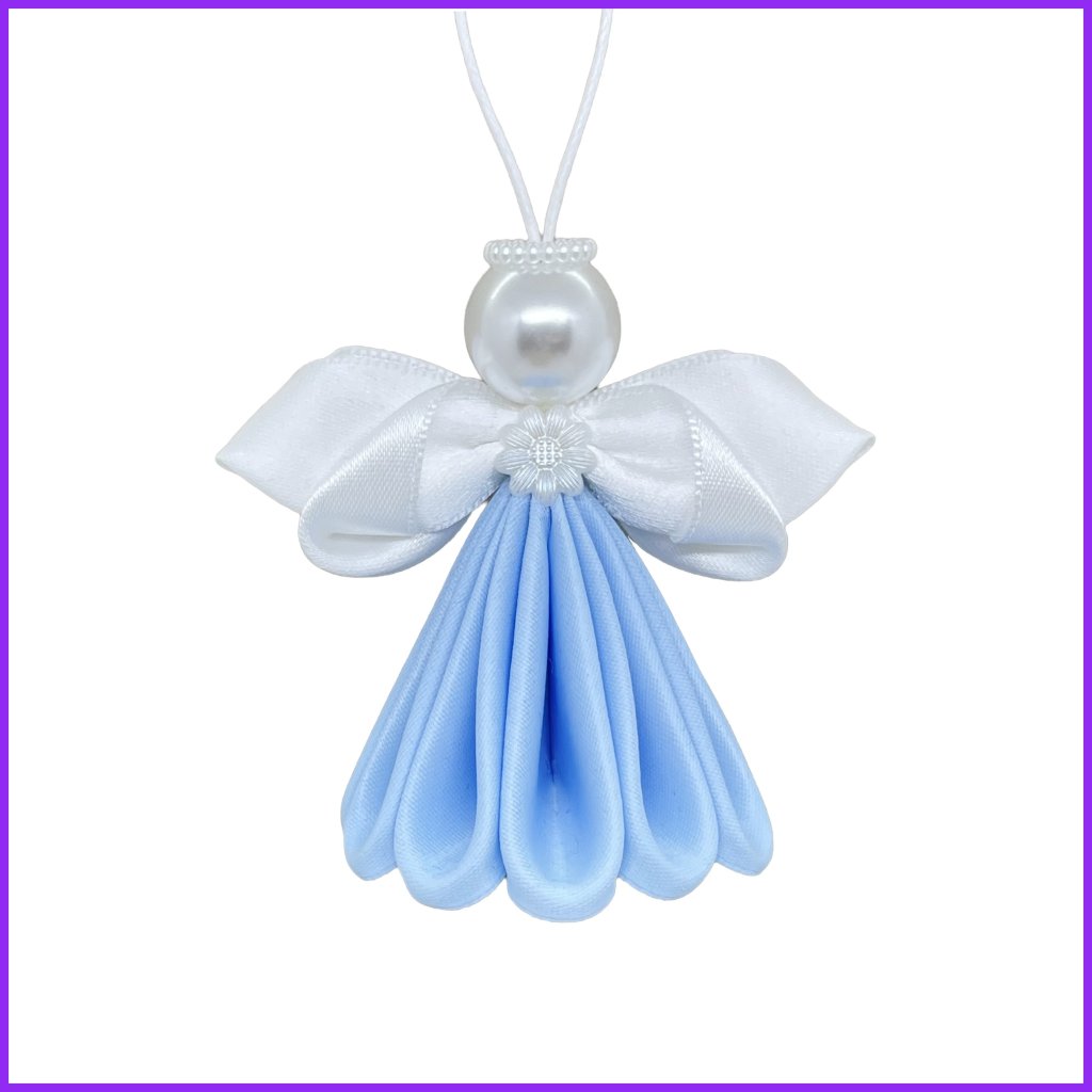 Angel kanzashi - light blue matte