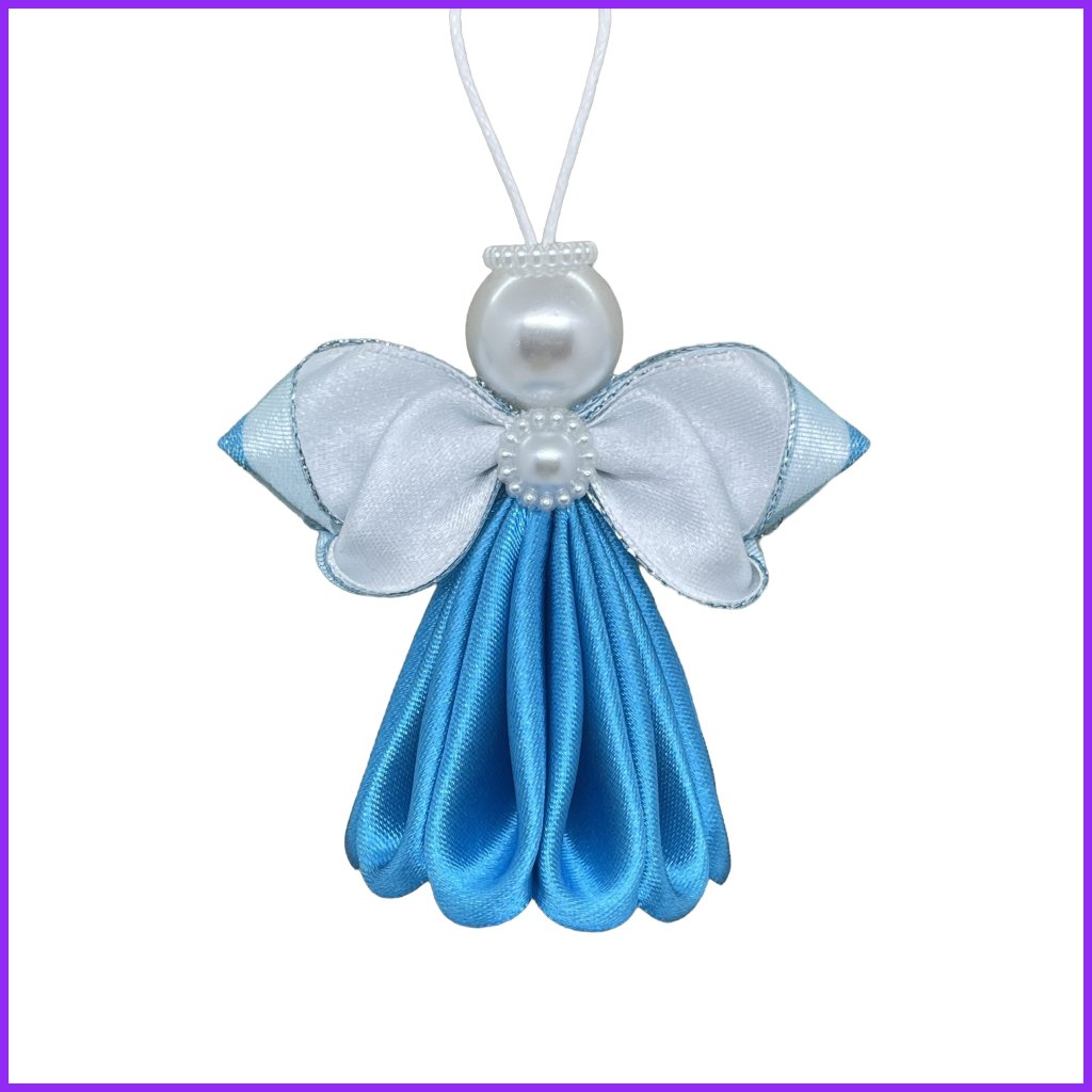 Angel kanzashi - turquoise