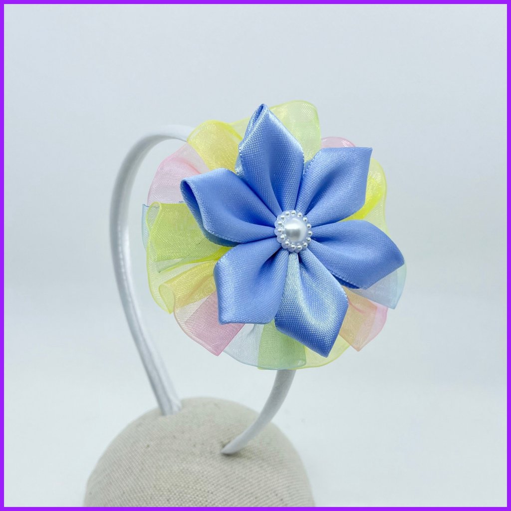 Headband with flower 2in1 - rainbow2