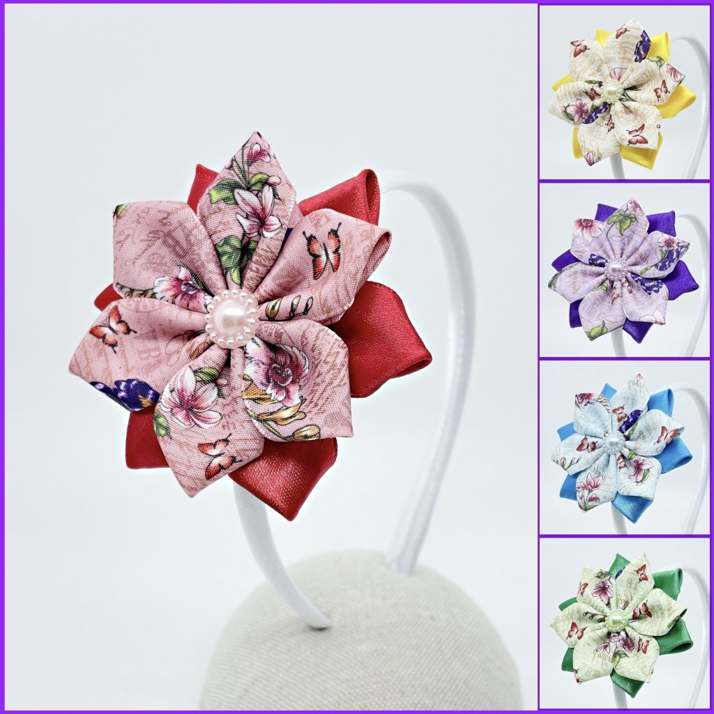 Headband with flower 2in1 - butterfly