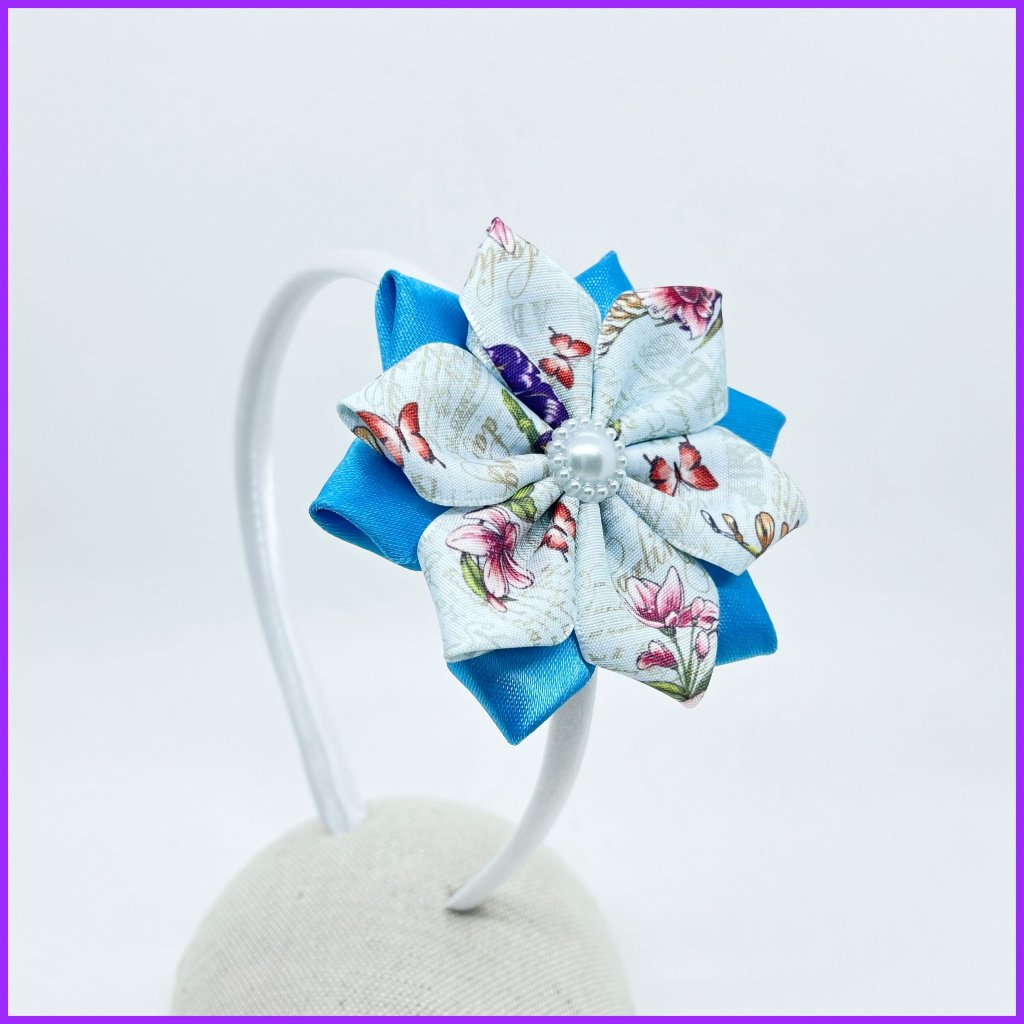 Headband with flower 2in1 - butterfly