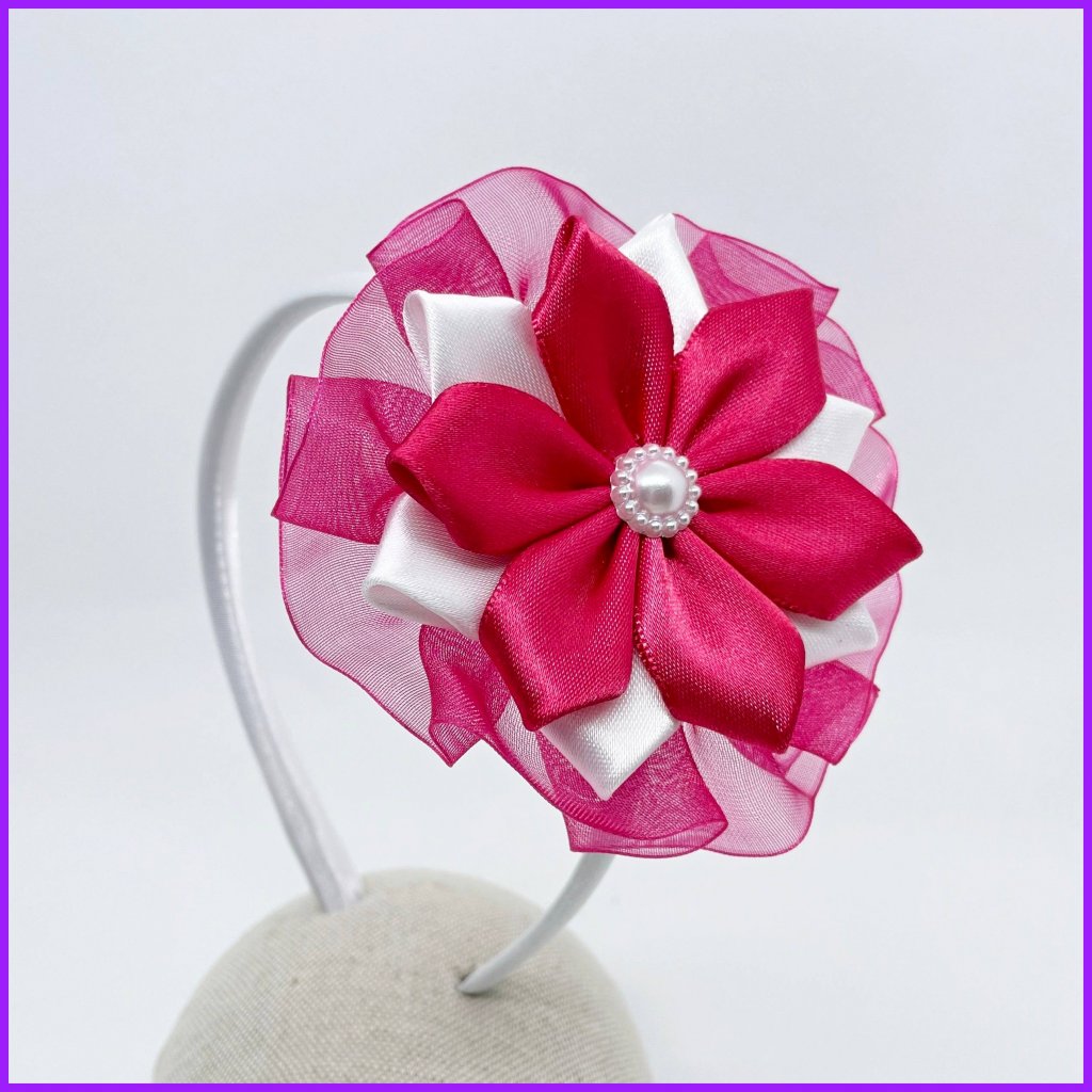 Headband with flower 2in1 - organza