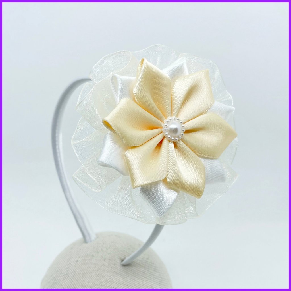 Headband with flower 2in1 - organza