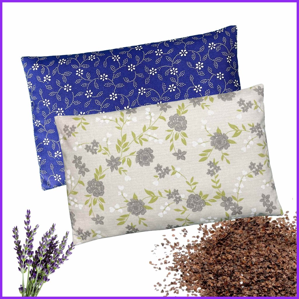 Heating pillow with buckwheat and levender 27 x 17 - floral