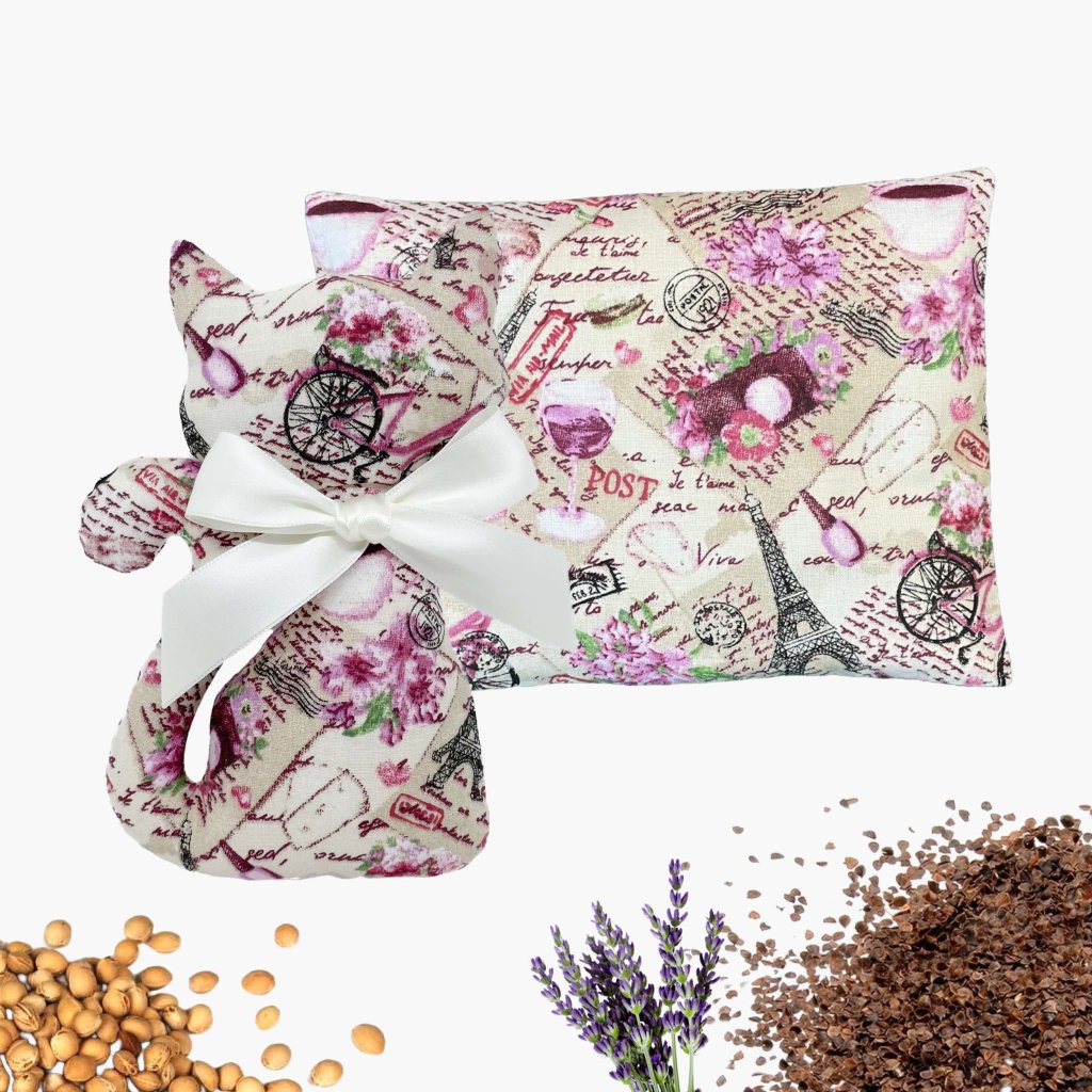 Set of cat and heating pad with lavender - Paris